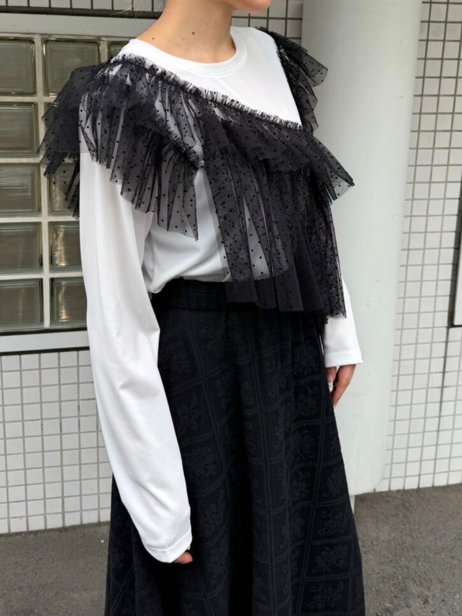 【Mewl】ドットチュールドッキングトップス/M261-83029