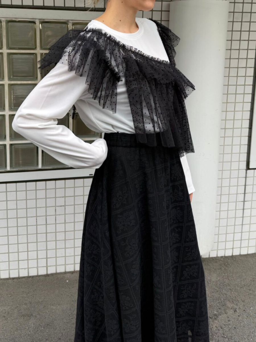 【Mewl】ドットチュールドッキングトップス/M261-83029