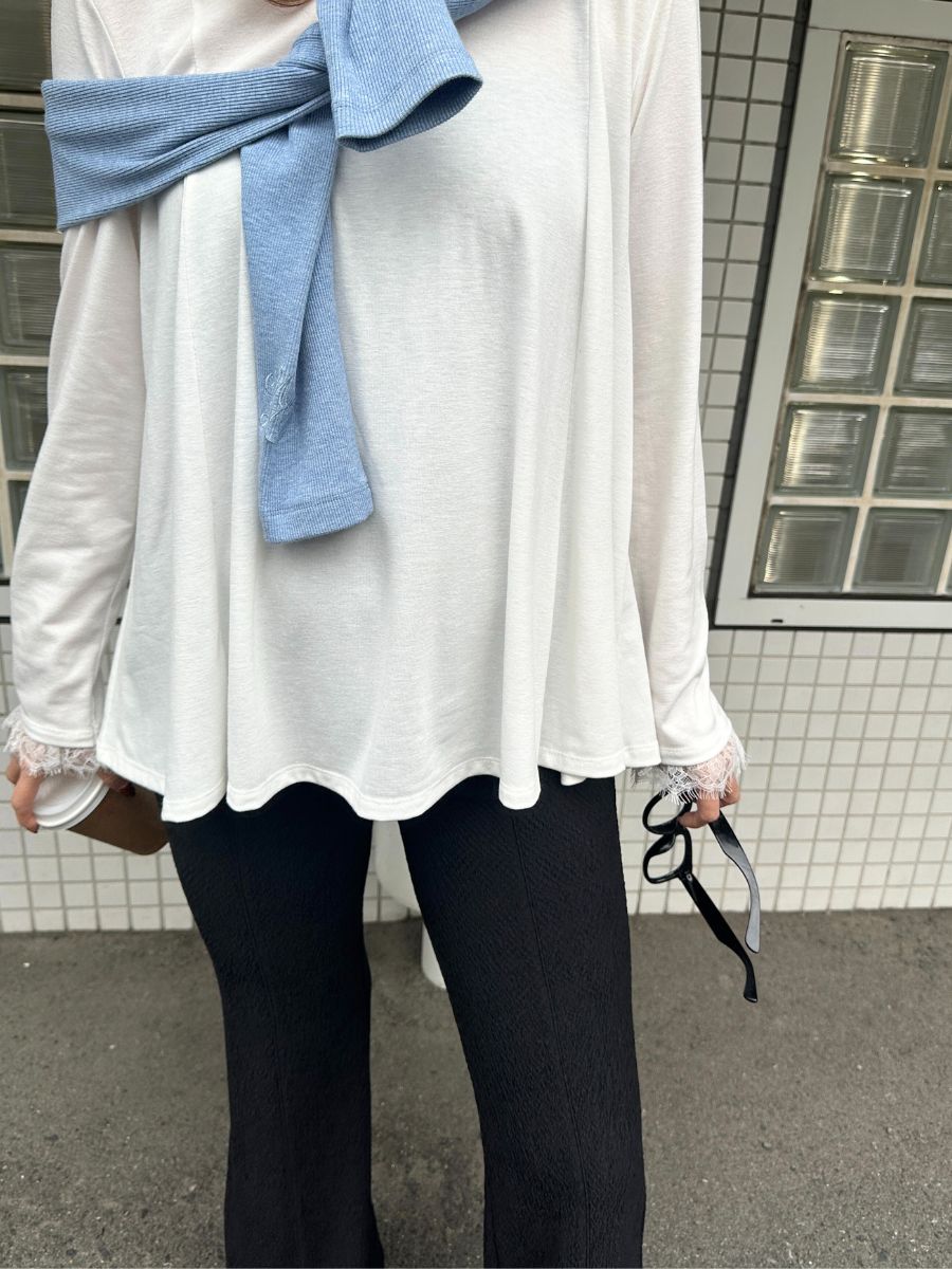 【Mewl】レースカラーフレアトップス/M261-83030