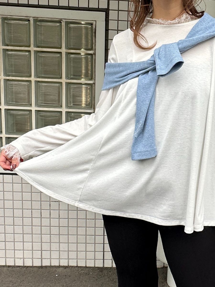 【Mewl】レースカラーフレアトップス/M261-83030