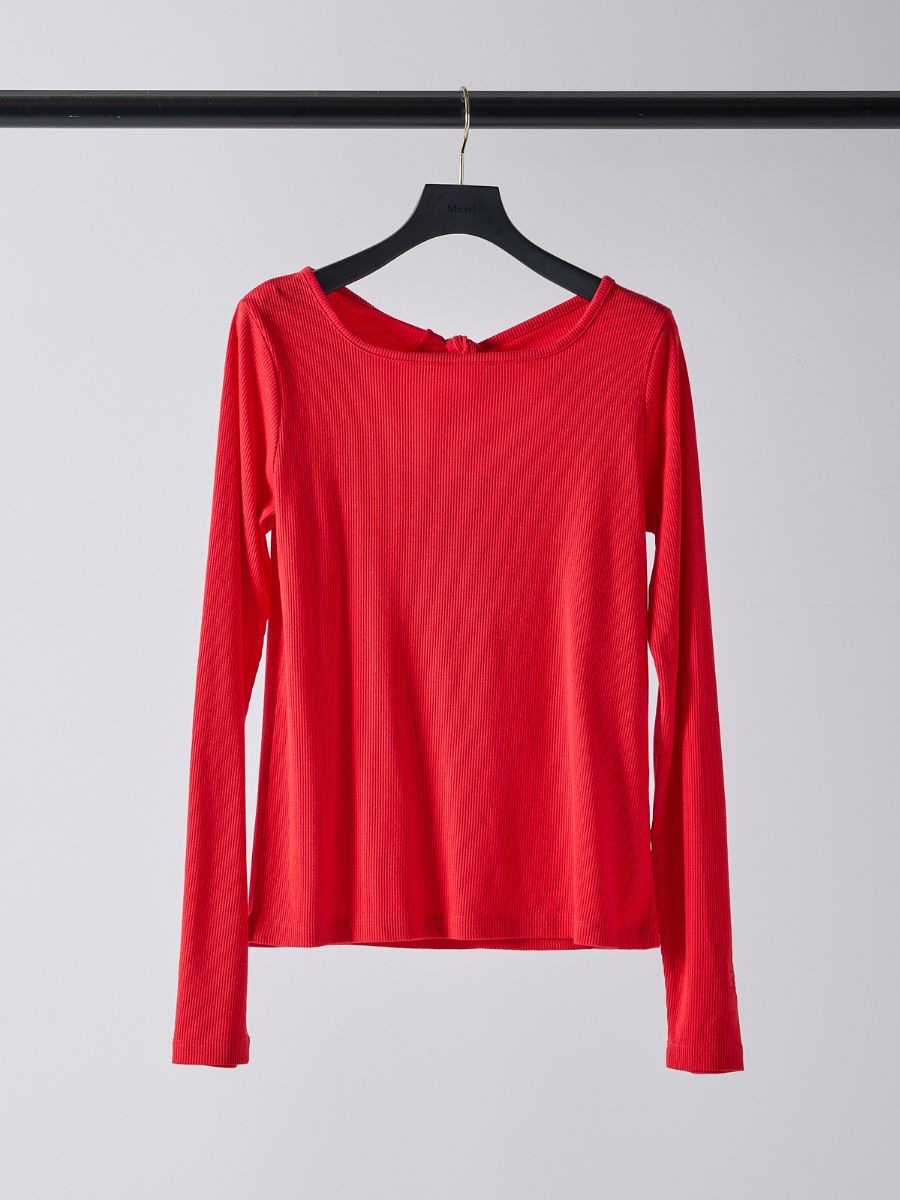 【Mewl】ラメリブバックリボントップス/M261-87023