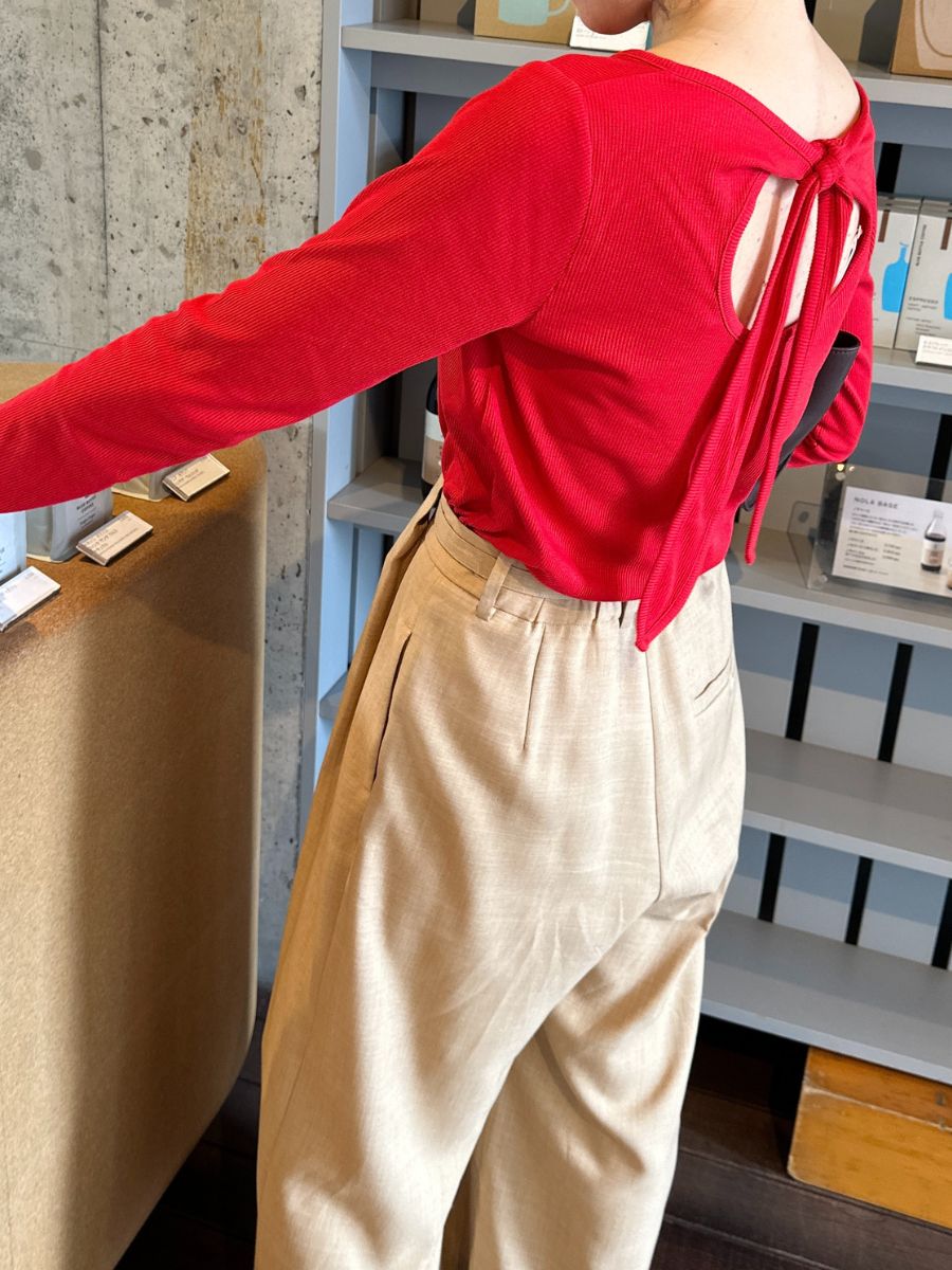 【Mewl】ラメリブバックリボントップス/M261-87023