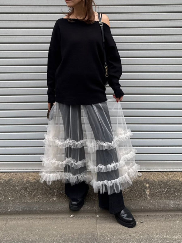 【Mewl】スウェットライクドルマンニット/M261-93025