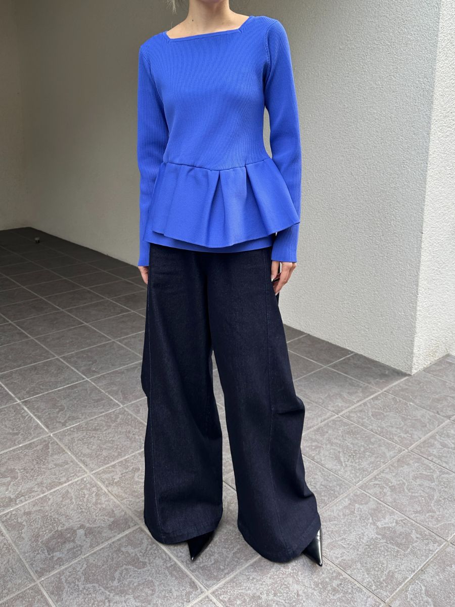 【Mewl】ペプラムニット/M261-97028