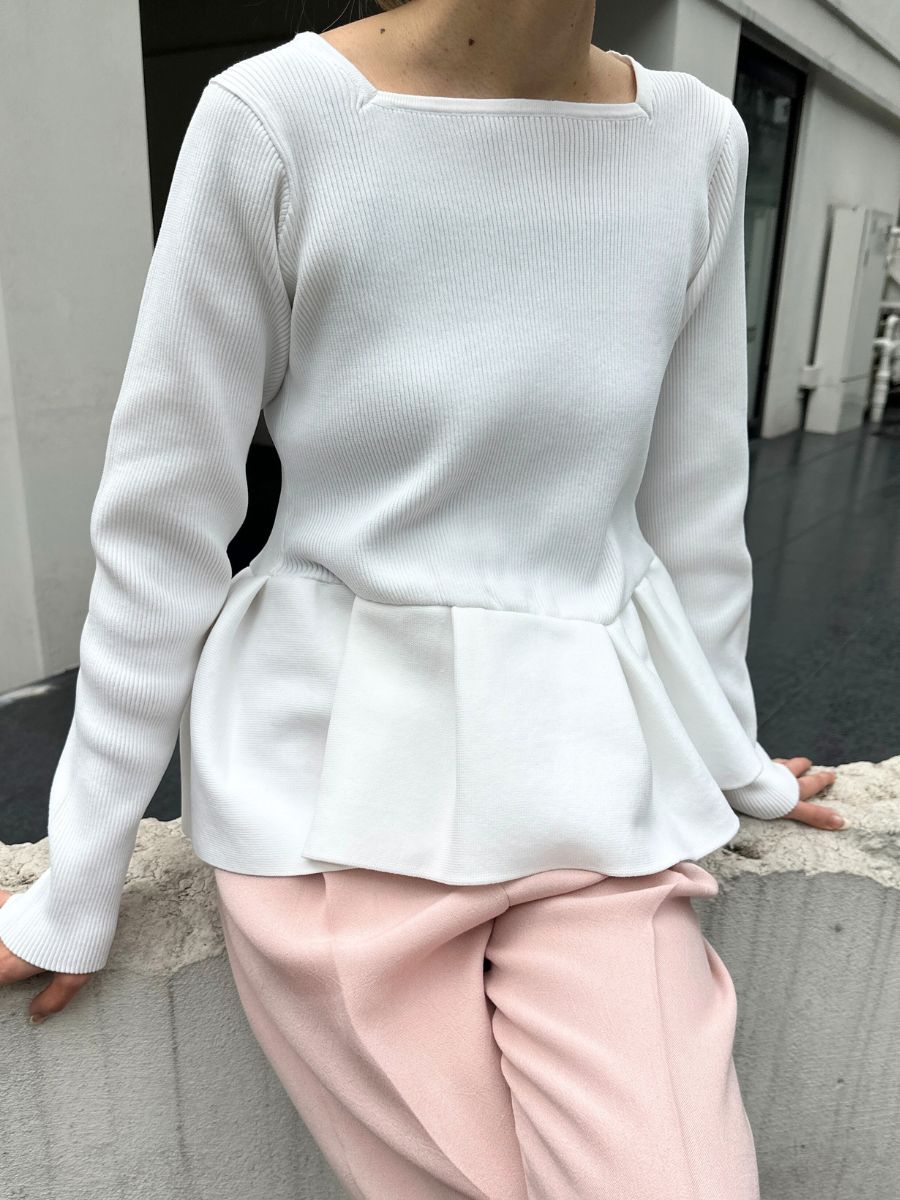 【Mewl】ペプラムニット/M261-97028