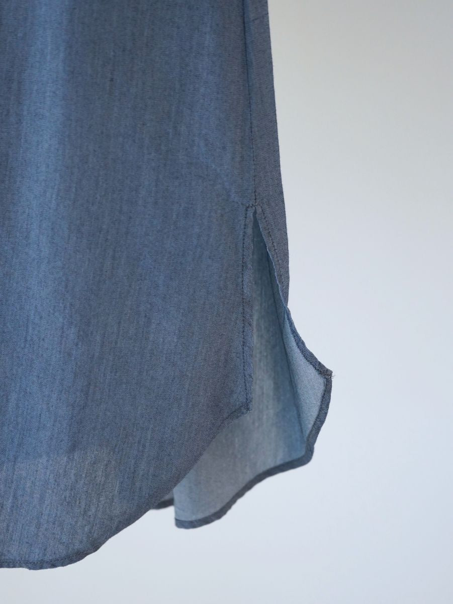 【Mewl】3ozデニムラッフルブラウス/M262-13077