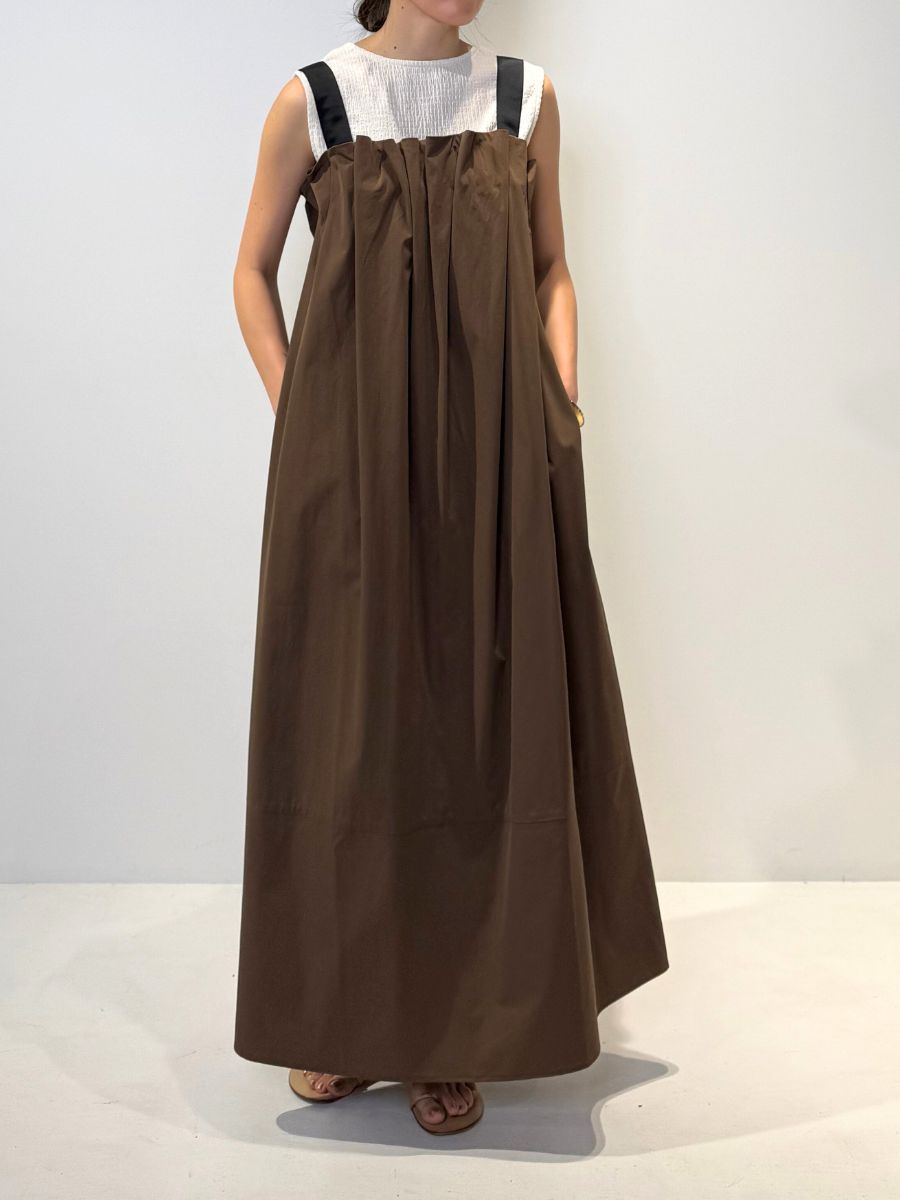 【Mewl】撥水タックプリーツワンピース/M262-58074