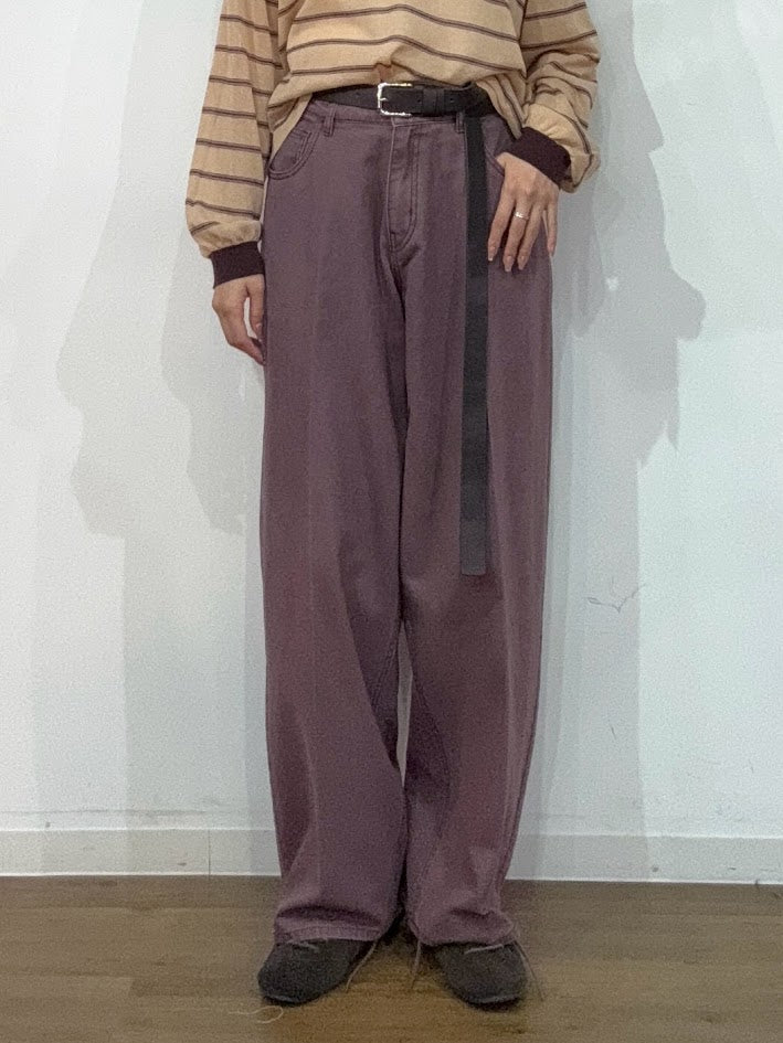 【PRIORITY】バレルレッグカラーパンツ/P71073KR