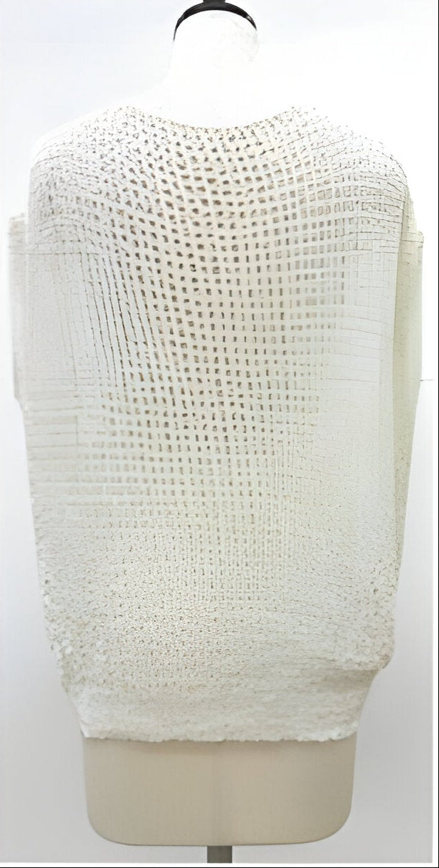 【CYNICAL】透かし編み半袖ニットプルオーバー/612-95065