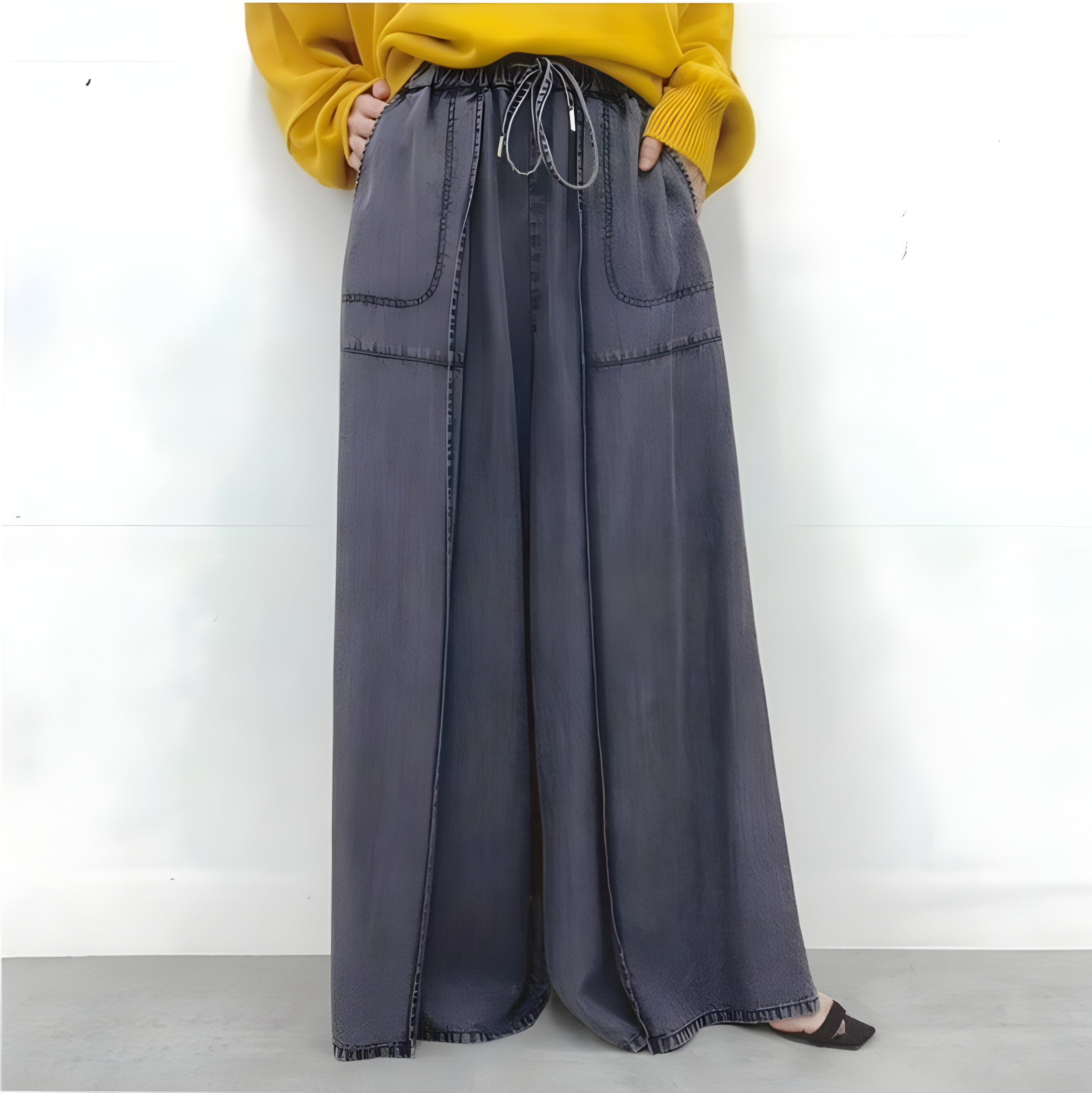 【CYNICAL】テンセルデニムフレアワイドパンツ/612-96023