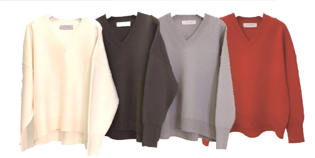 【SUGAR ROSE】ダブルジャガードVネックニット/246000