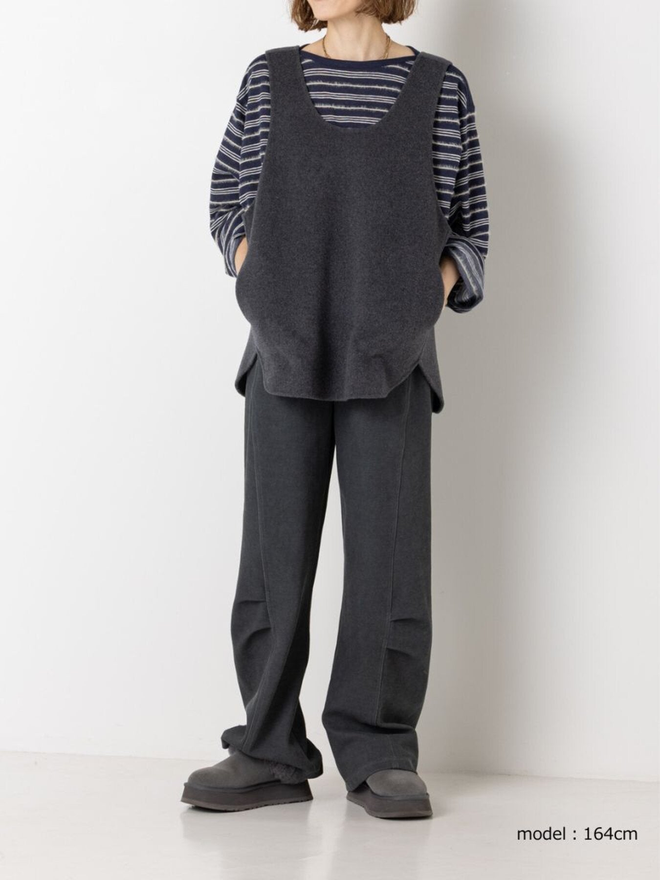 【YENN】ダブルフェイスオーバーベスト/Y263-41104