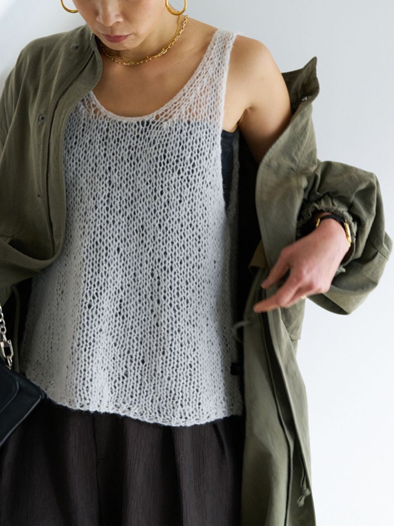 【YENN】モヘアハンドベスト/Y263-91100