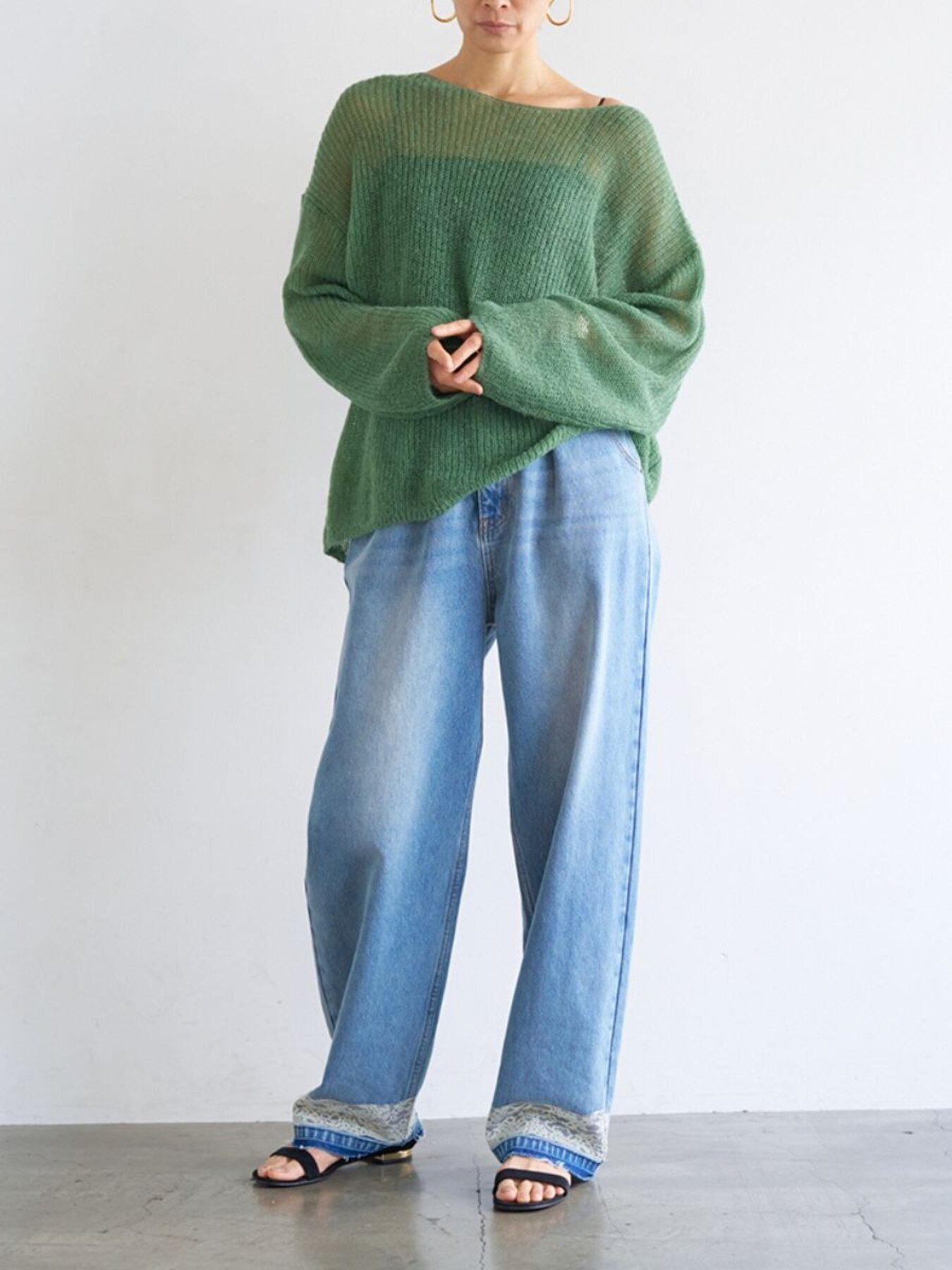 【YENN】シアーモヘアニットプルオーバー/Y263-91101