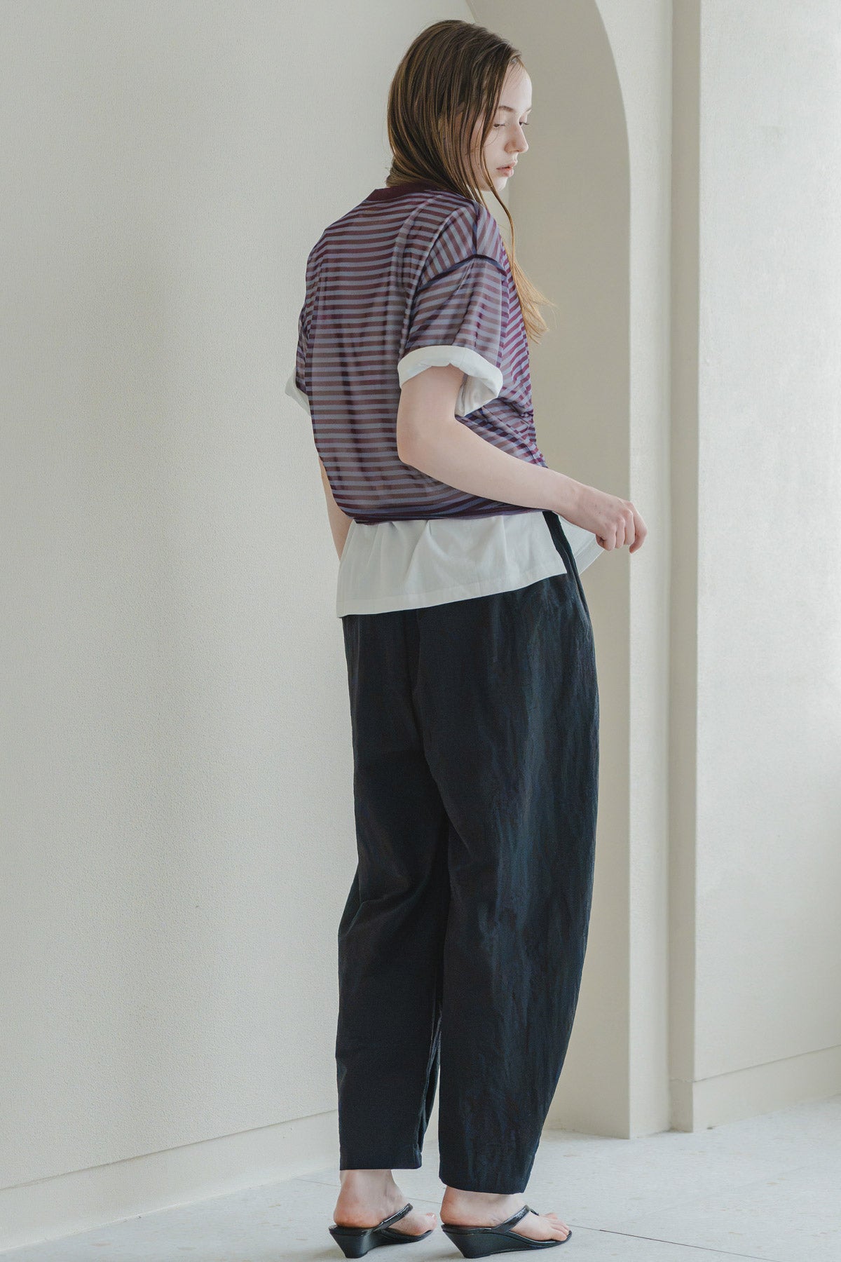 【WHYTO.】シアーボーダーT/WHT27HCS4034