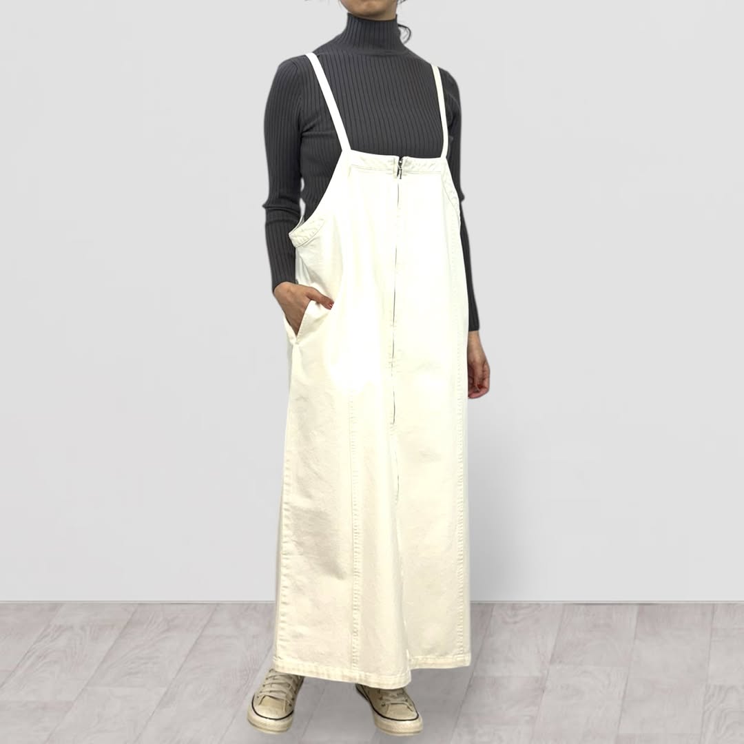 【QTUME】8.0ONZフロントジップキャミドレス/612-21002