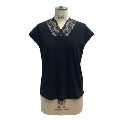 【ayane】デコルテレースフレンチスリーブTシャツ/824507