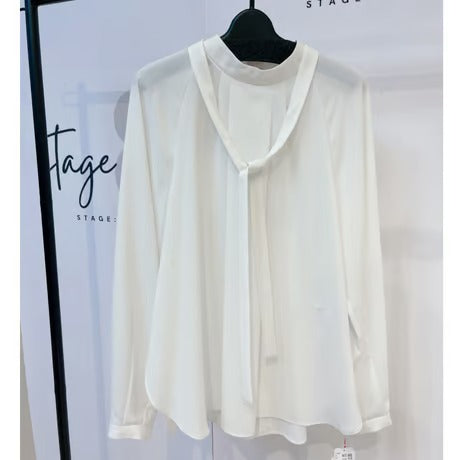 細ボウタイデザインブラウス　PASSIONE/  416905