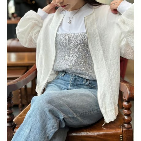 スパンコールビスチェ風Tシャツ　ROSIEE/ R013218