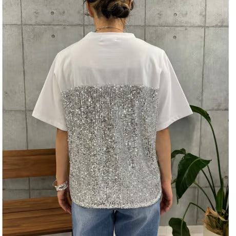 スパンコールビスチェ風Tシャツ　ROSIEE/ R013218