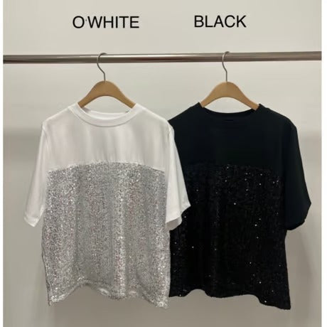 スパンコールビスチェ風Tシャツ　ROSIEE/ R013218