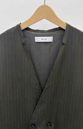 【WYTE】インサイドアウトピンストライプジャンプスーツ/11-11480