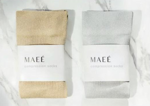【限定商品】【ATELIER BRUGGE】MAEÉコンプレッションソックス グリッターリブ着圧ソックス/MAEE1066/MAEE1067/MAEE1092/MAEE1093/MAEE1094