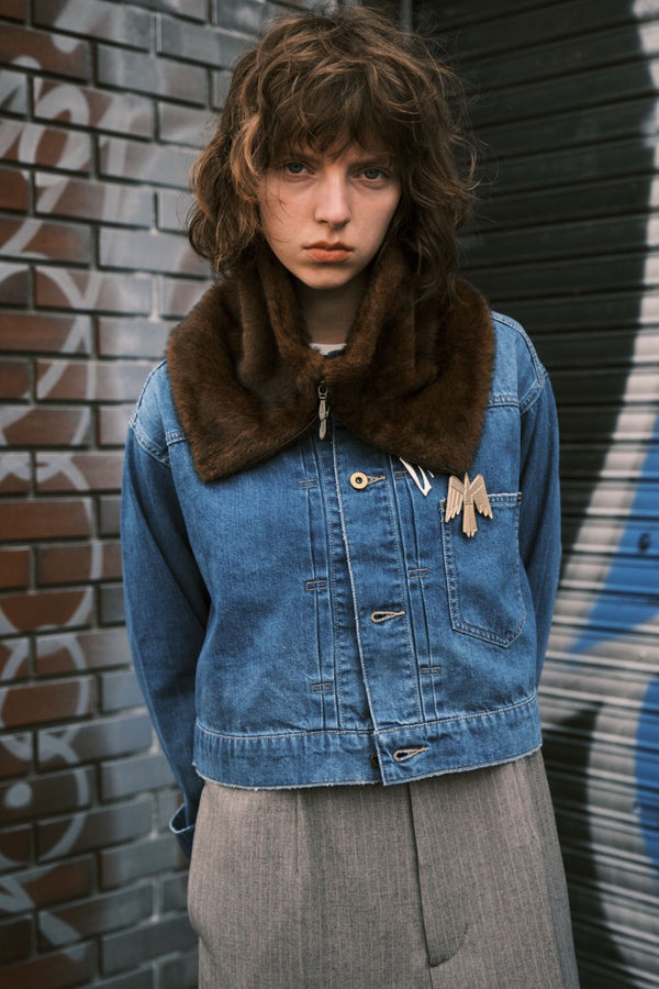 【LE MÉLANGE】ショート丈デニムジャケット/8643801