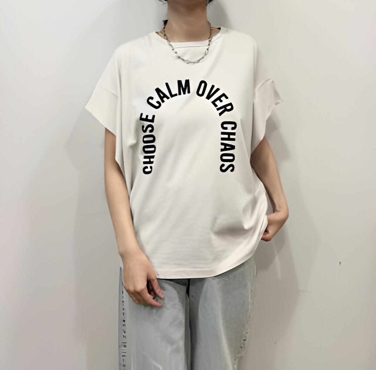 【siro de labonte】messageタックスリーブTシャツ/R613220