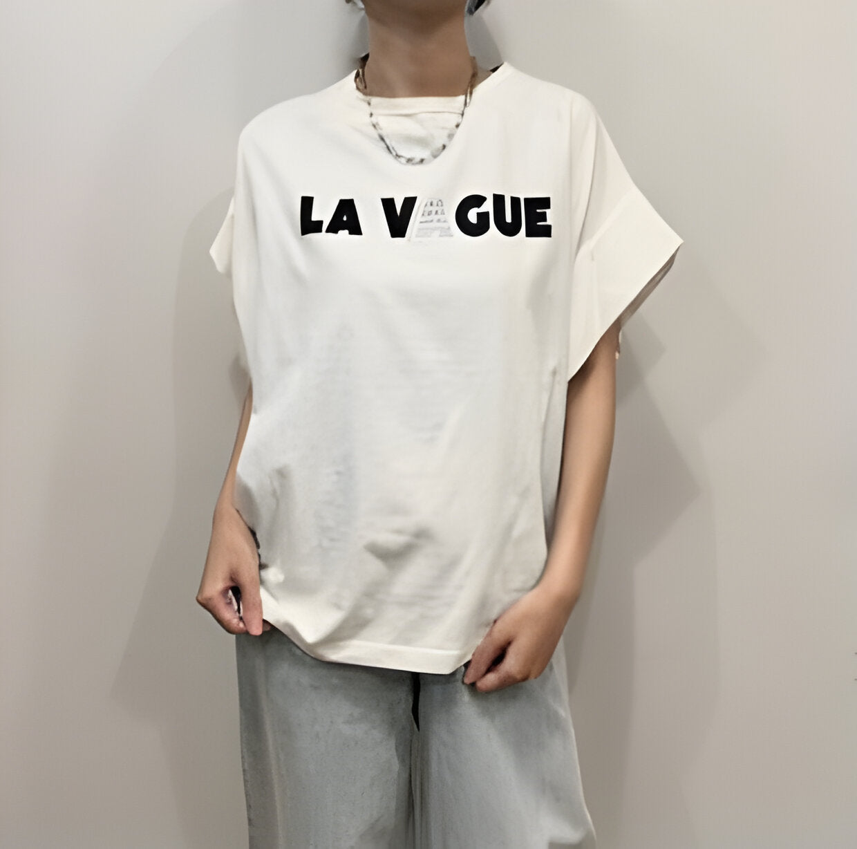 【siro de labonte】LA VAGUEタックスリーブTシャツ(ラバー&メタル)/R613219