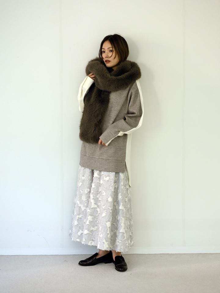 【HERENCIA】Textureフレアスカート/H725308