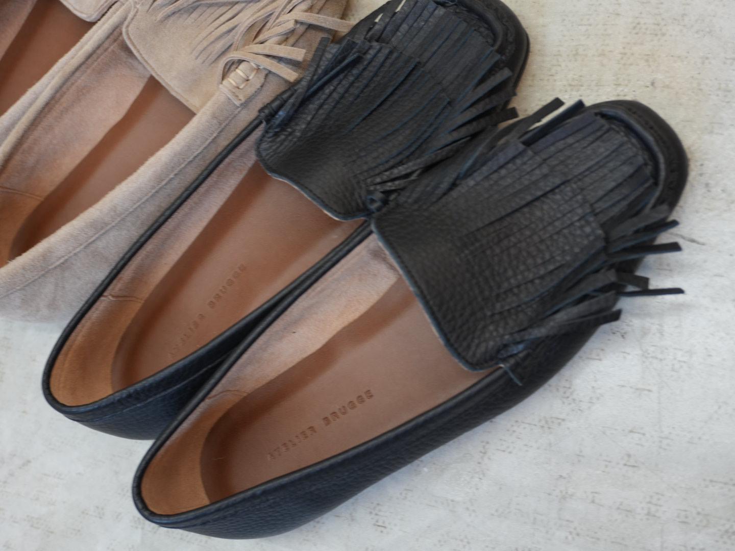 【ATELIER BRUGGE】スエードモカシン/26PS-50/26PS-50BK