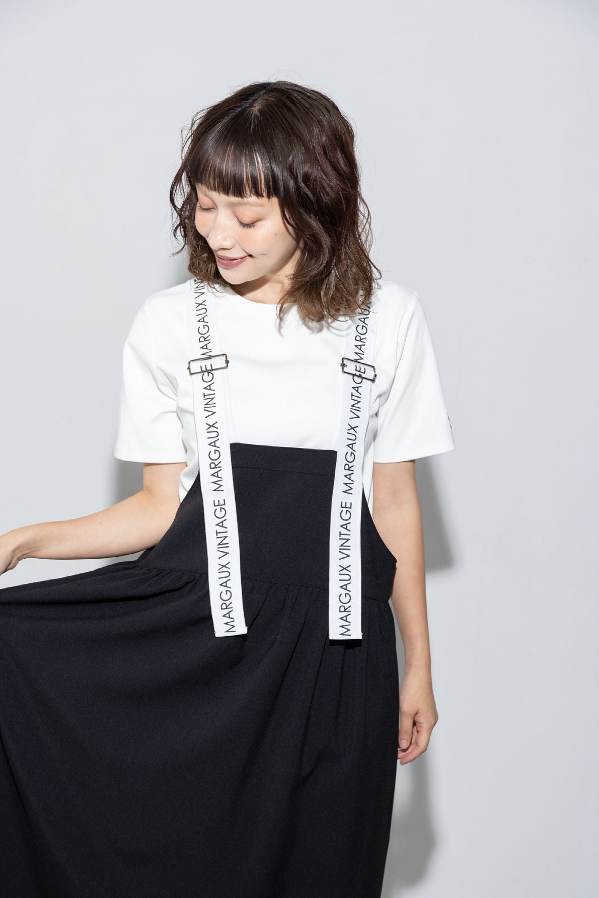 【MARGAUX VINTAGEO】ロゴストラップスカート/MG AL-27019-S