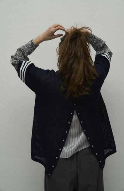 【WYTE】コットンメッシュデュアルフットボールカーディガン/11-30210