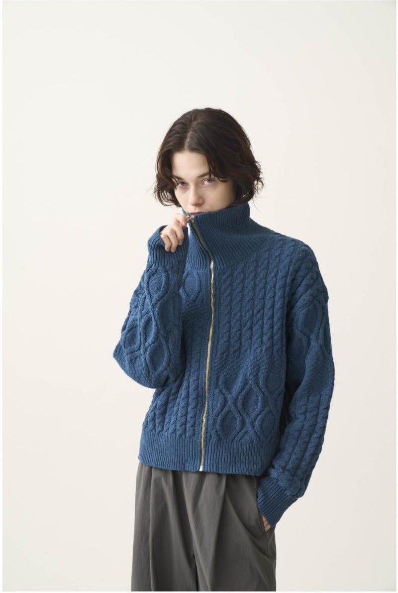 【WYTE】ケーブルニットジップブルゾン/11-30020