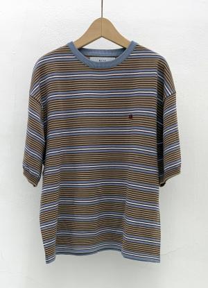 【WYTE】ドライコットンリバースストライプCネックT/11-30311