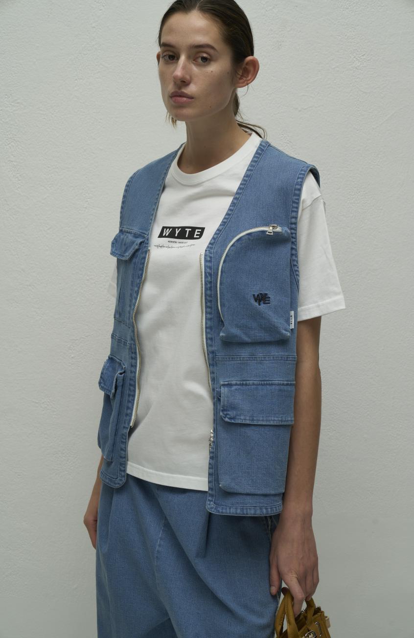 【WYTE】ハイブリットデニムフィッシングベスト/11-12330