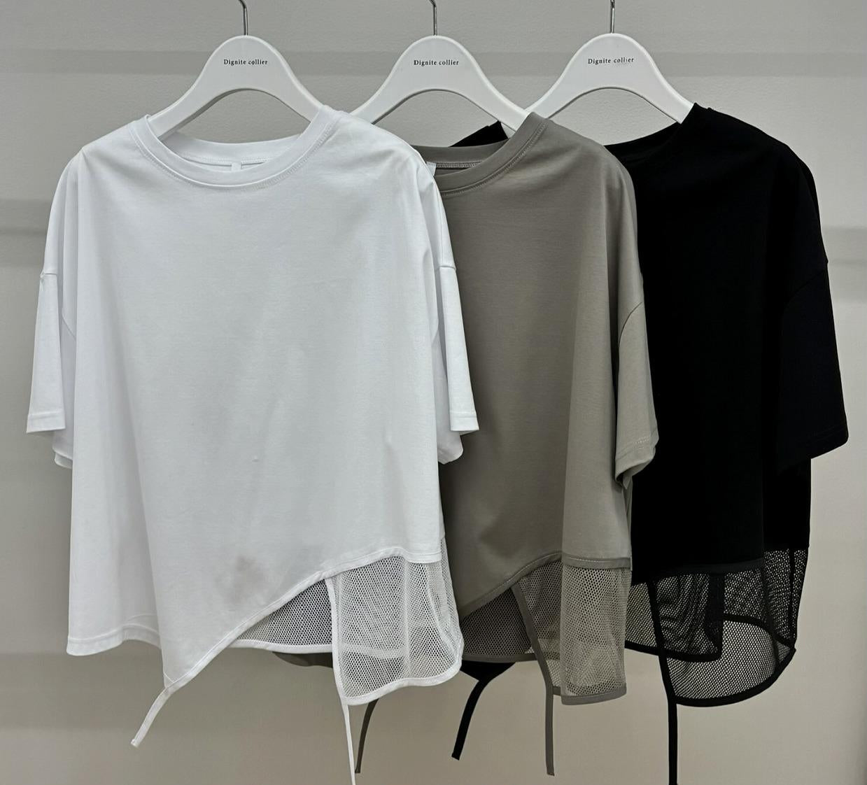 【Dignite collier】メッシュコンビTシャツ/80268333