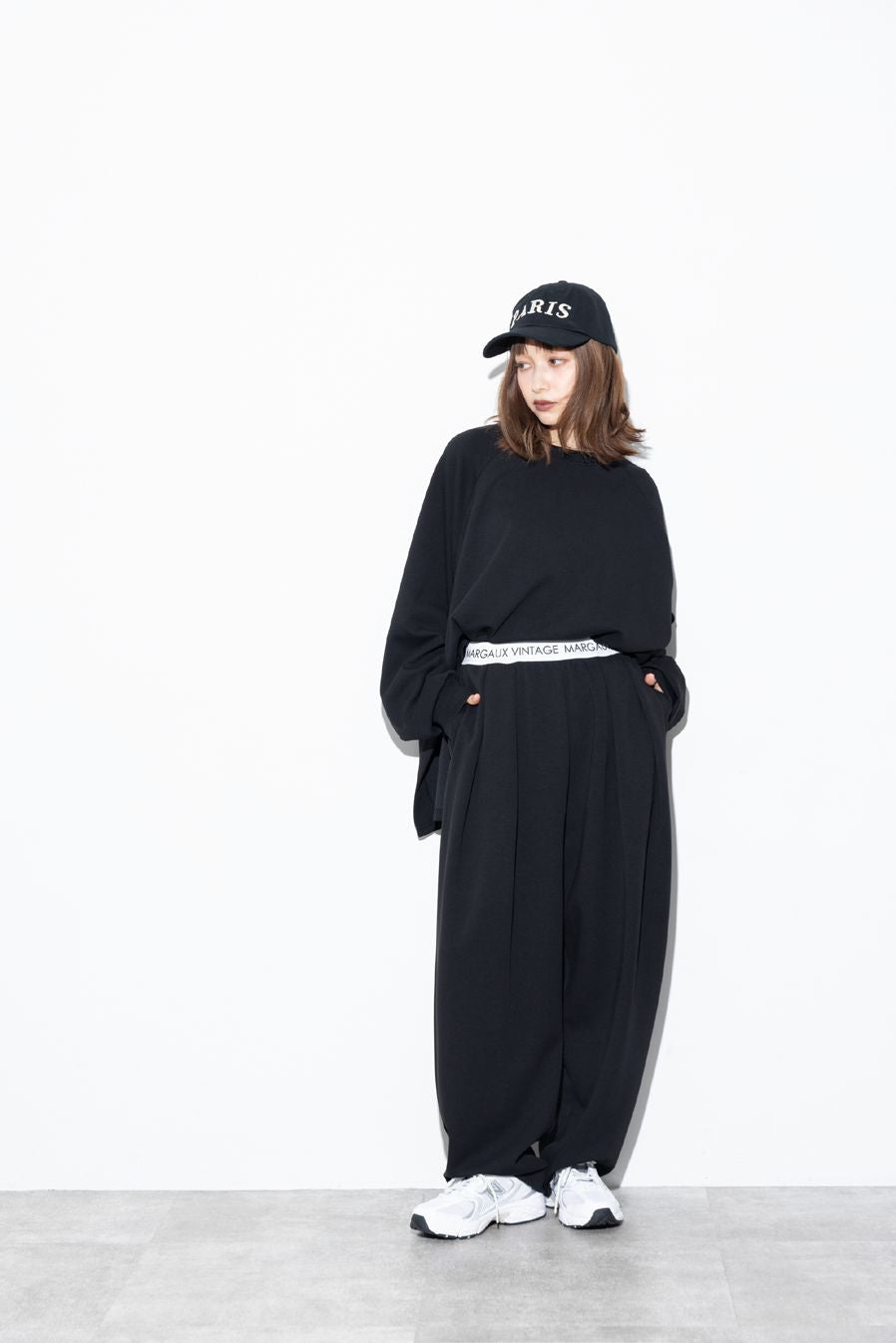 【MARGAUX VINTAGE】ロゴウエストタックパンツ/MG PT-26141-A