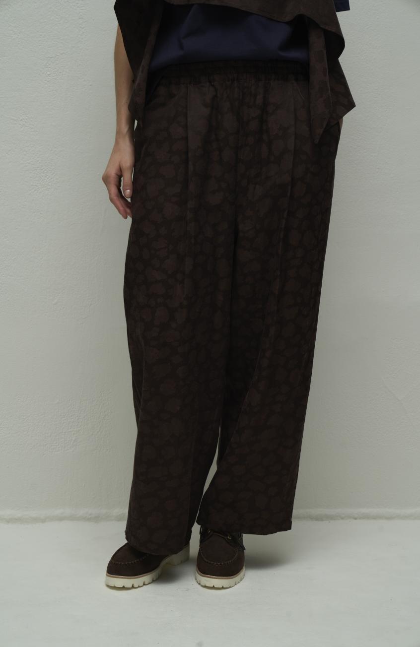 【WYTE】コントラストジャガードイージーワイドトラウザーズ/11-12560