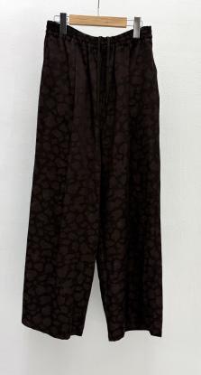 【WYTE】コントラストジャガードイージーワイドトラウザーズ/11-12560