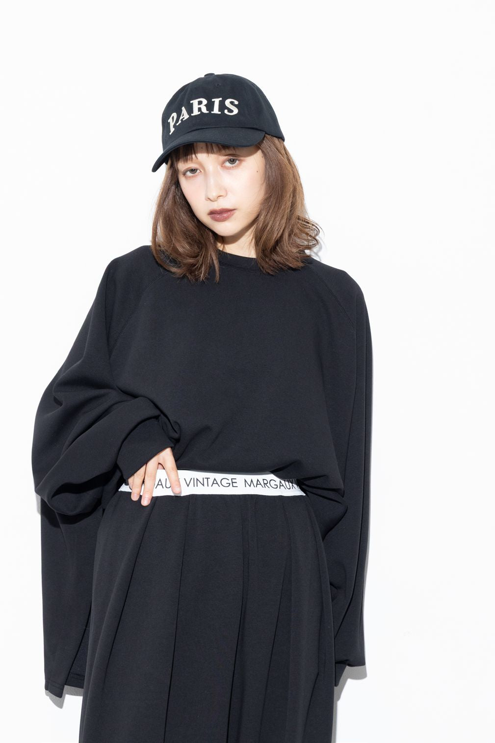 【MARGAUX VINTAGE】ロゴウエストタックパンツ/MG PT-26141-A