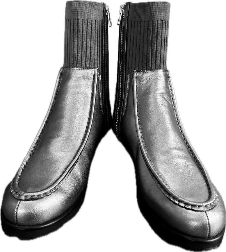 【NOIRS&co】ソックスフィットフラットブーツ/HSB60003BK/HSB60003GM