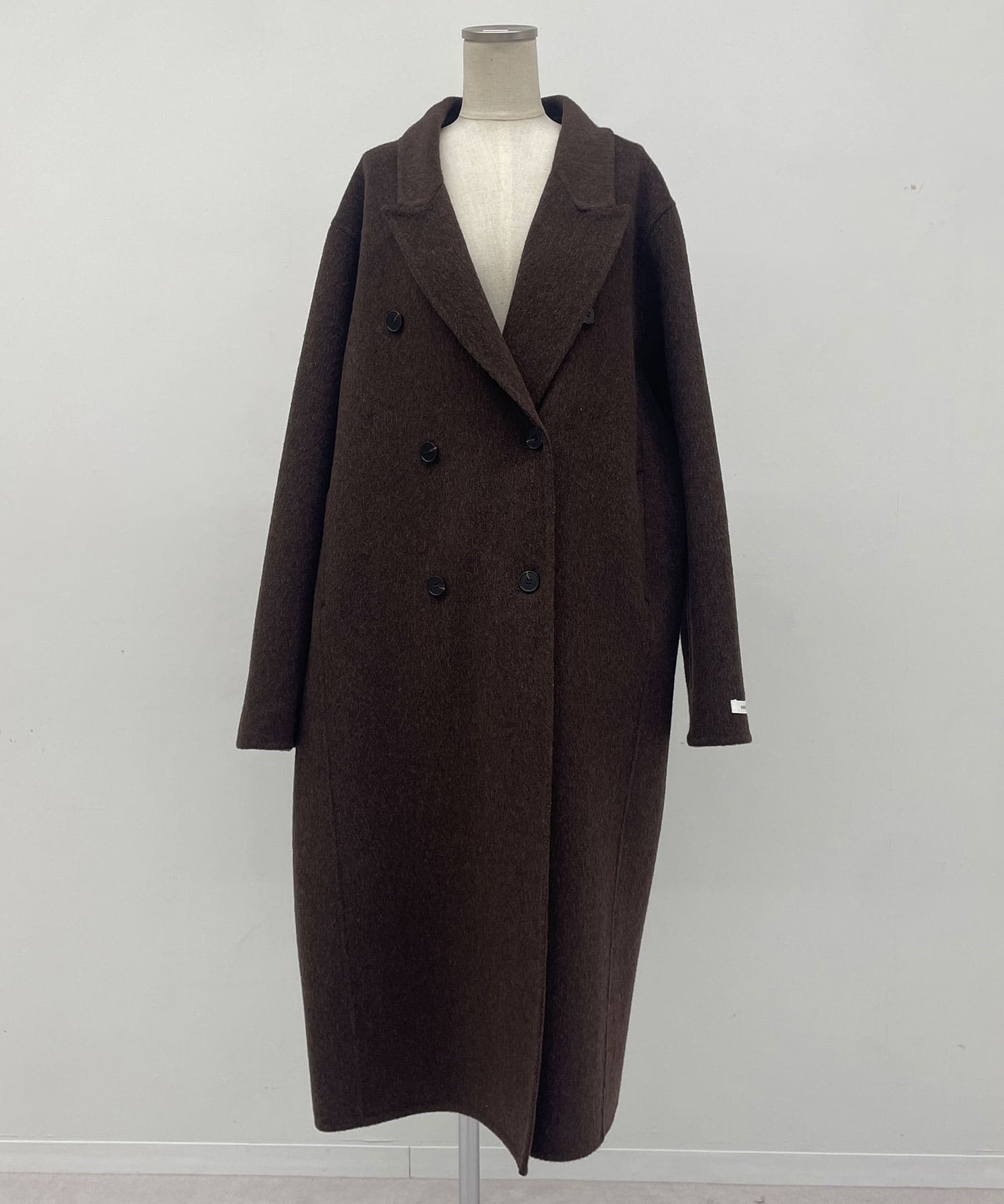 【HERENCIA】ZIPデザインダブルウールロングコート/H125309