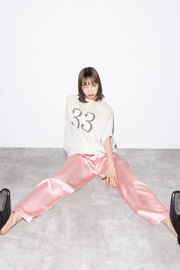 【MARGAUX VINTAGE】ウエストゴムサテンパンツ/MG PT-26098-A