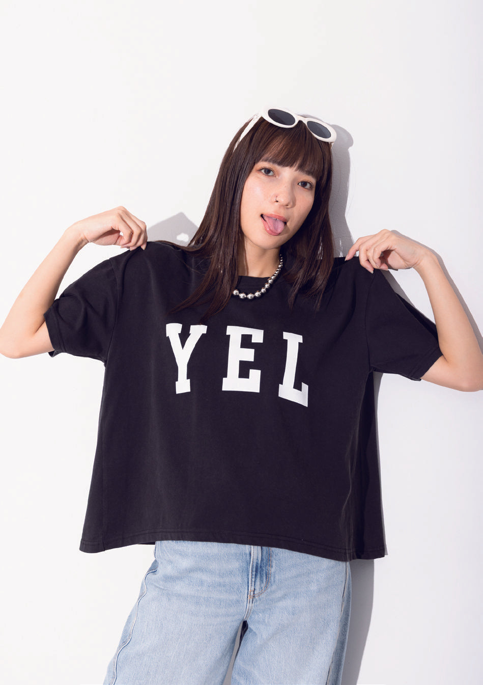 【MARGAUX VINTAGE】YEL Tシャツ(パウダー加工)/MG CT-26033-S