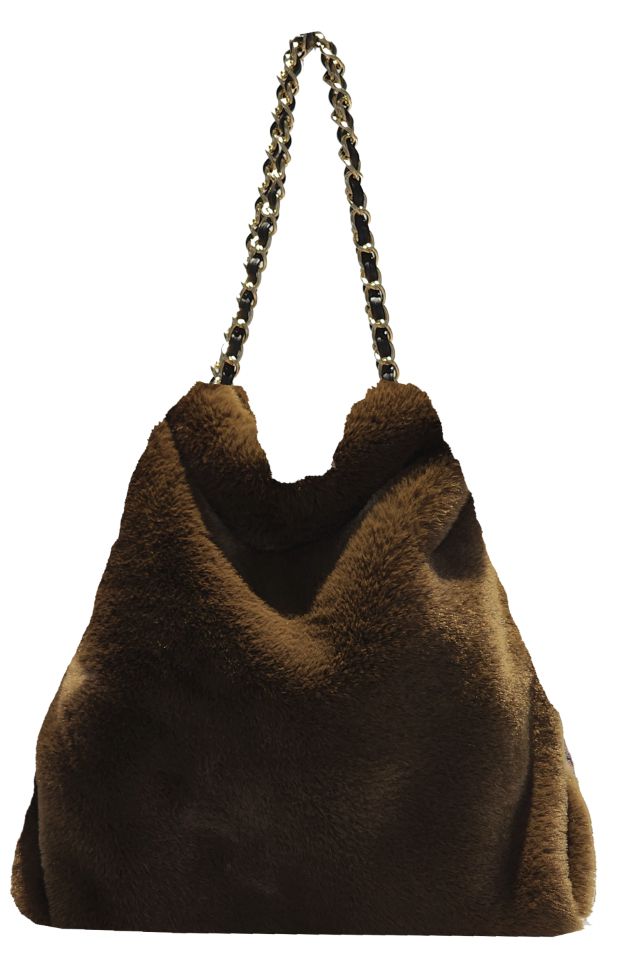 【VIOLAd'ORO】ELMO エコファーチェーンショルダートートMサイズ/V-8924