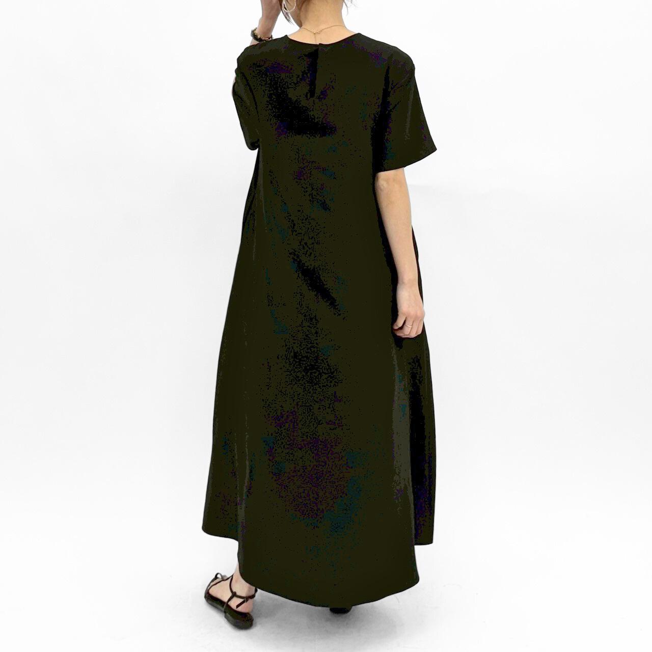 【cafune】マットストレッチジョーゼットフレアワンピース/625102