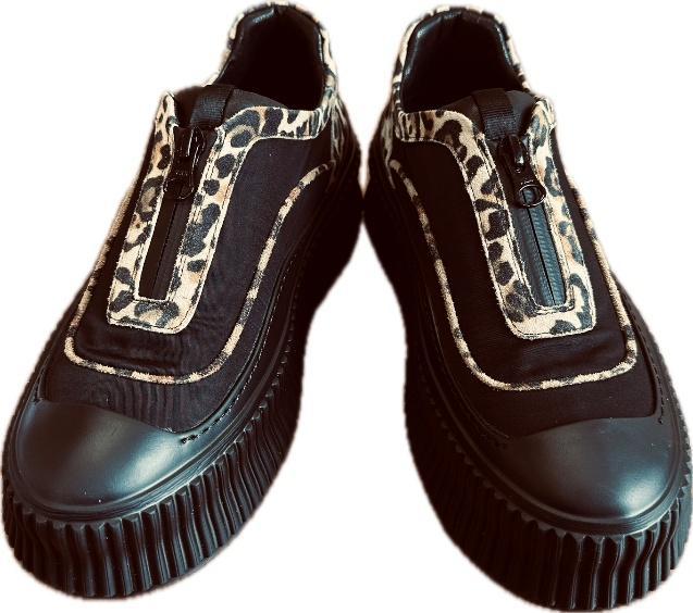 【NOIRS&co】ジッププラットフォームシューズ/HSN60004LEO/HSN60004BK