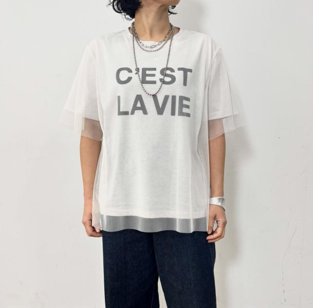【siro de labonte】CEST LA VIEドッキングTシャツ/ R623202